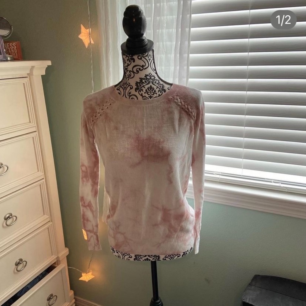 Pink Tie-Dye Sweater